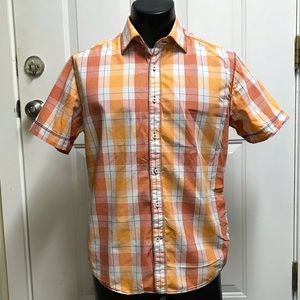 J. Campbell mens medium button shirt plaid